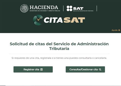 agendar cita en la sat.